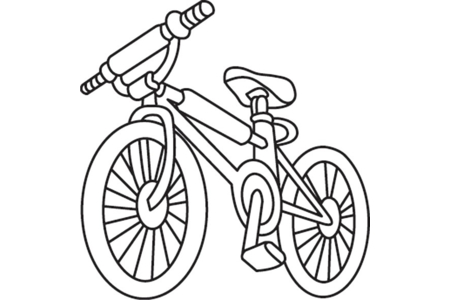 Coloriage Bicyclette 01 – 10doigts.fr